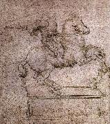 Study fur the Sforza-Reiterstandbild Leonardo Da Vinci